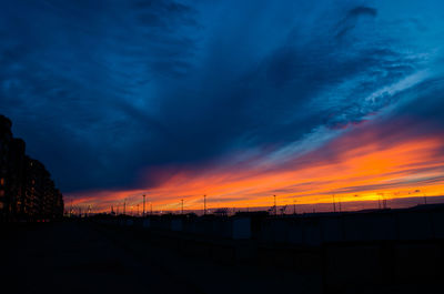 Dramatic sky over landscape