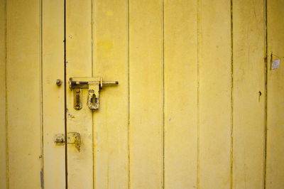 Close-up of closed door