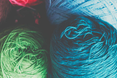 Close-up of multi colored string balls