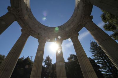 Low angle view of historical building against sky