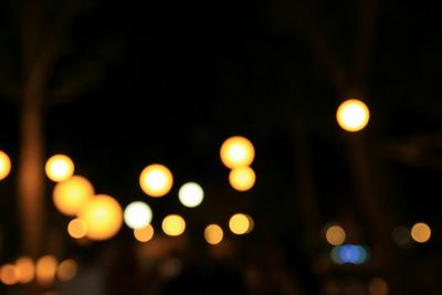 Defocused lights at night