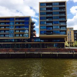 Buildings in distance with waterfront