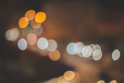 Defocused image of lights
