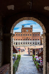 Entrance of historic building