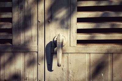 Close-up of wooden door