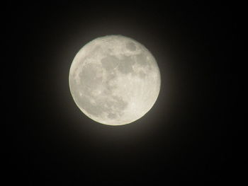 Low angle view of moon in sky