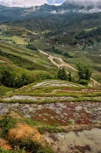 High angle view of landscape