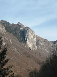 Scenic view of rocky mountains against sky