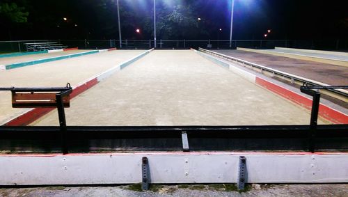 View of empty stadium at night