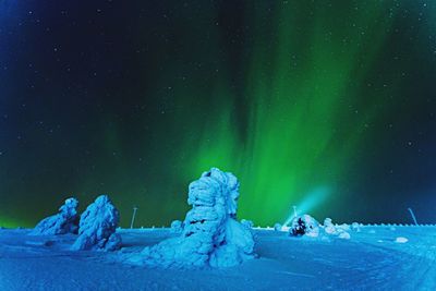 Scenic view of snow covered landscape