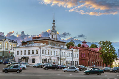 Main square in kineshma, russia
