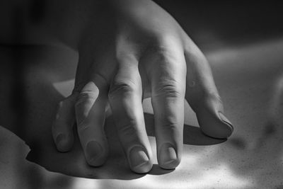 Close-up of hands