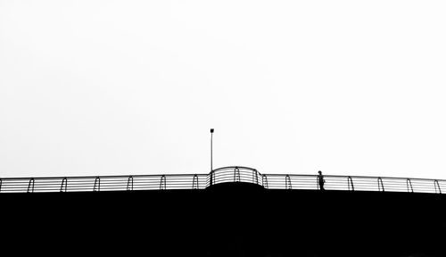 Low angle view of bridge against clear sky