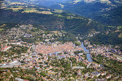 High angle view of cityscape