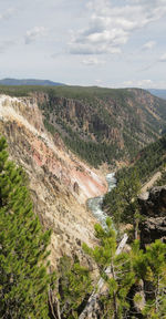 High angle view of landscape against sky