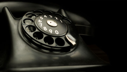 Close-up of telephone