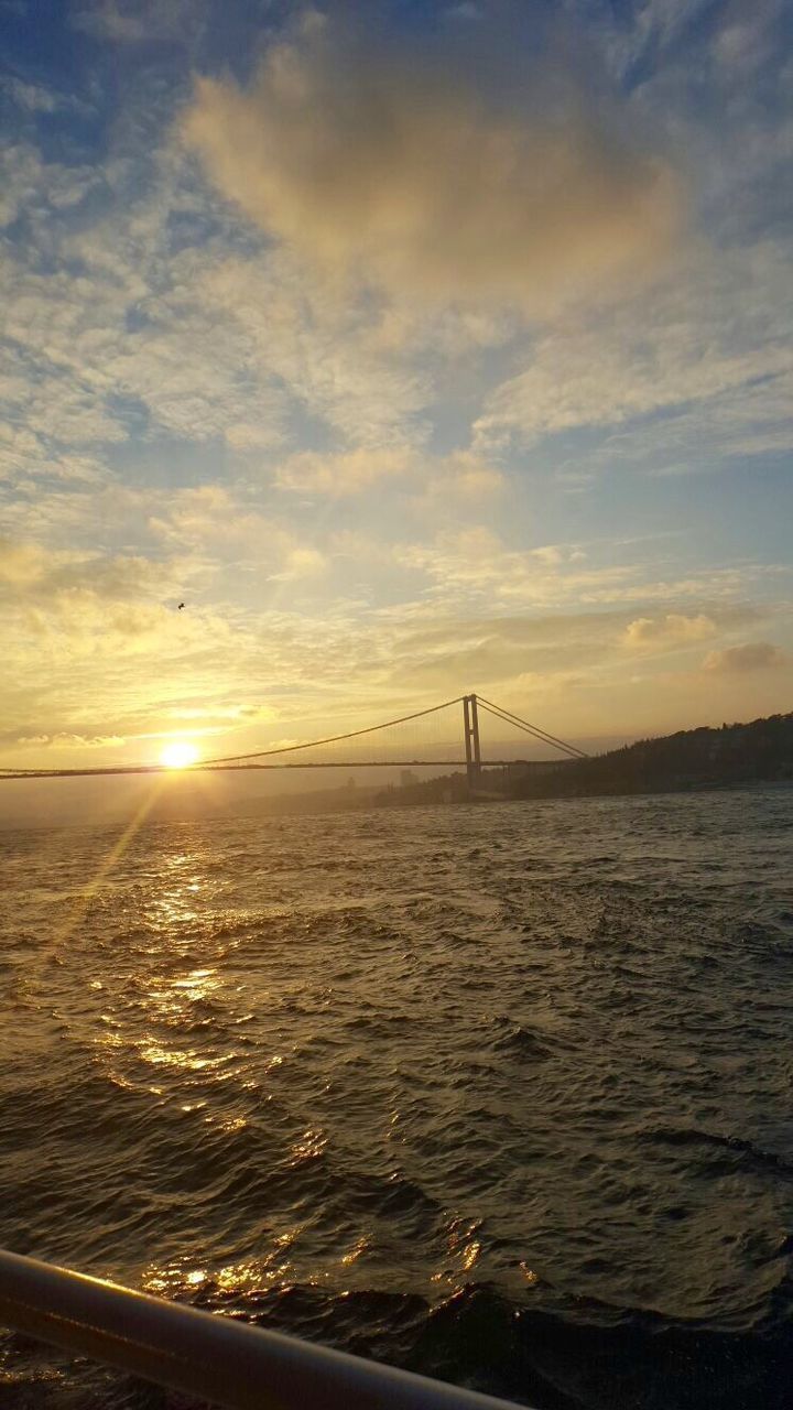 SCENIC VIEW OF SEA AGAINST SKY AT SUNSET