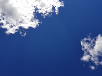 Low angle view of blue sky