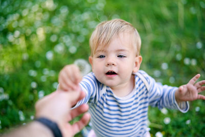 Portrait of cute baby boy