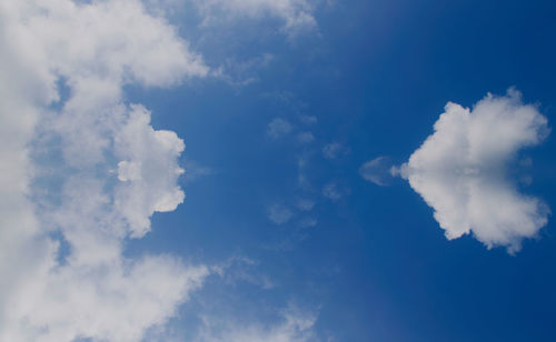 Low angle view of clouds in sky