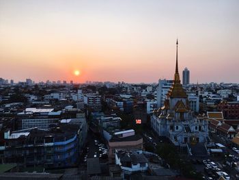 Cityscape at sunset