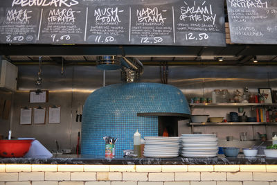 Clothes hanging on wall of building