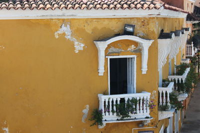 Exterior of yellow house