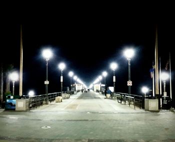 Empty road at night