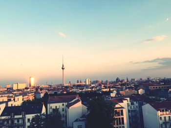 Cityscape at sunset