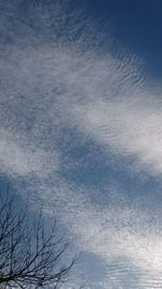 Low angle view of vapor trail in sky