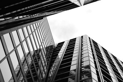 Low angle view of modern building against sky
