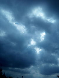 Low angle view of storm clouds in sky