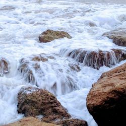 Scenic view of waterfall