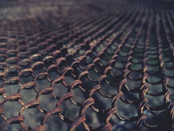 Full frame shot of metallic fence