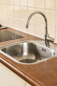 Close-up of sink in bathroom