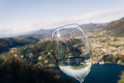 Close-up of wineglass