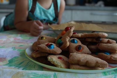 Handmade cookies baking with love in a big family