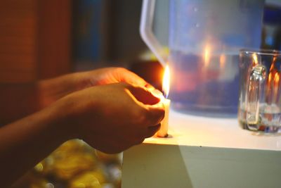 Close-up of human hand