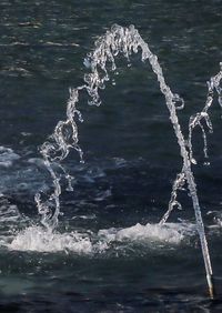 Waves splashing in water