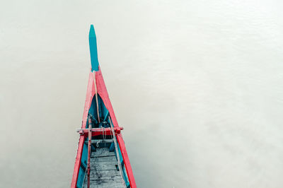 High angle view of lake against sky