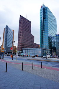 View of skyscrapers in city