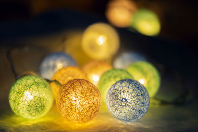 Close-up of fruits on table