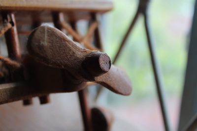 Close-up of a wood plane