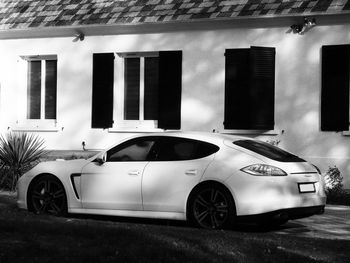 Car parked in front of building