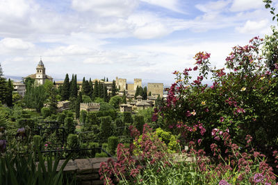 Alhambra palace from the generalife - granada, spain