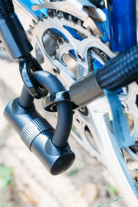 Close-up of bicycle wheel