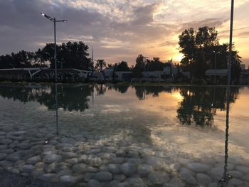 Reflection of clouds in water