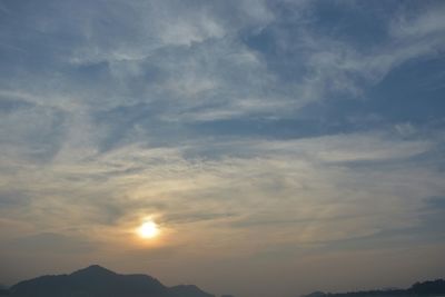 Low angle view of sky during sunset