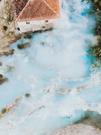 High angle view of terme di saturnia