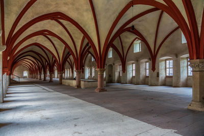 Empty corridor of building